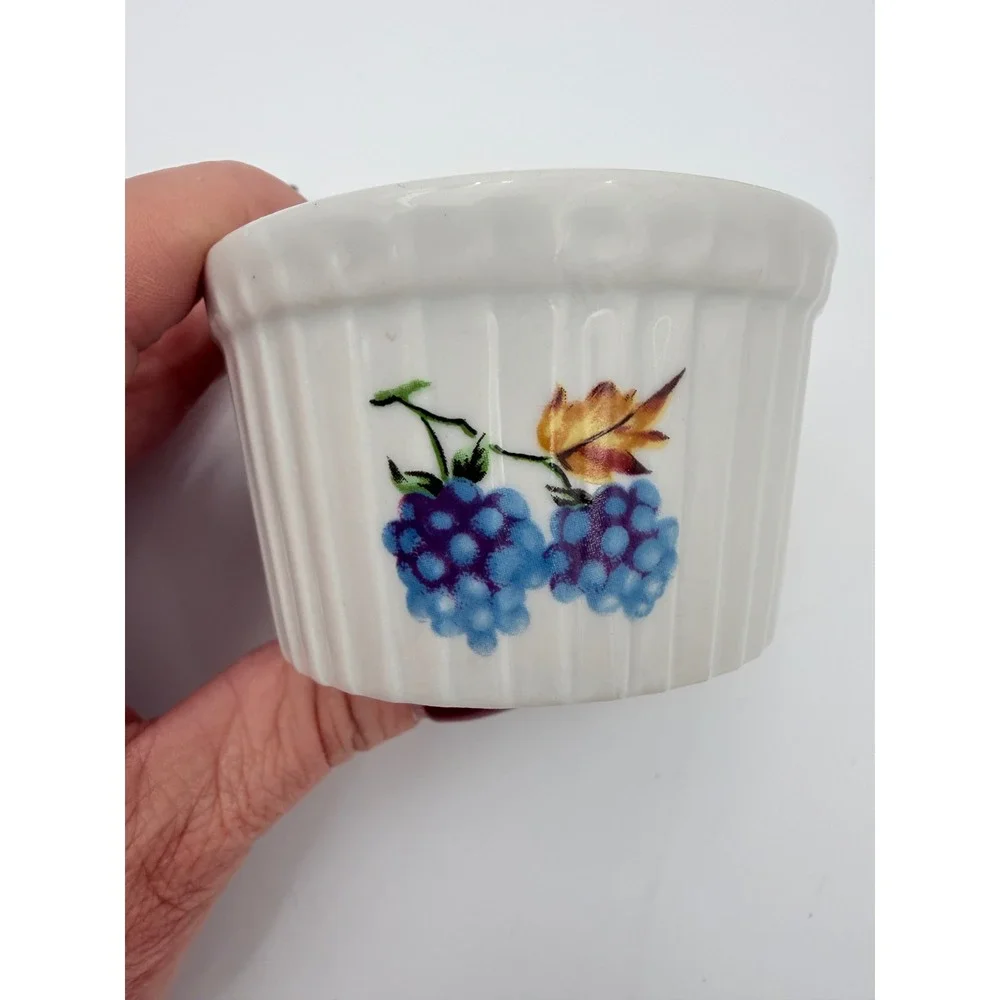 BIA Cordon Bleu‎ Ramekins Set of 2 Fruit Pattern Porcelain 3